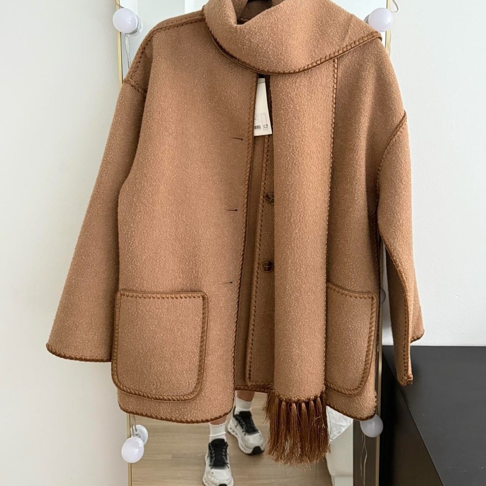 Toteme Camel Wool Coat (short version)